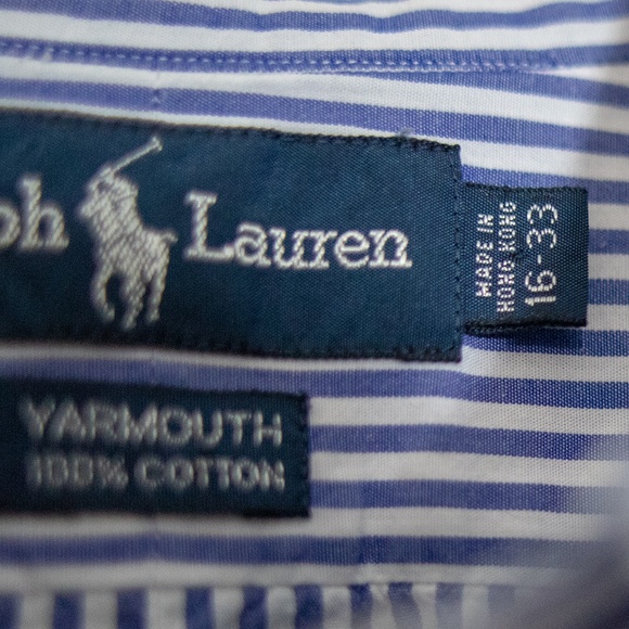 Ralph Lauren Blue and White Stripe Button Down 16 - Picture 2 of 4